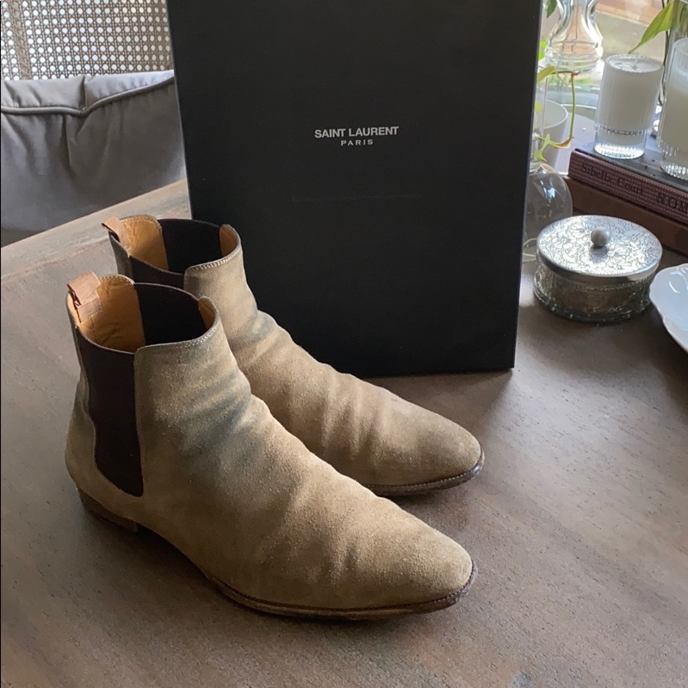 Mens Saint Laurent Wyatt Chelsea Boots